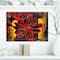 Designart - Abstract Red Flower Painting - Large Floral Canvas Art Print